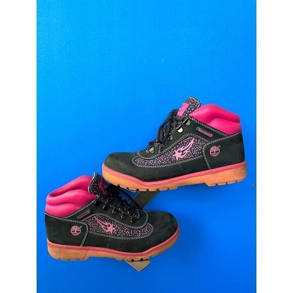 Timberland Nubuck Blue/Pink Womans Boots Size 6 #24961M - Picture 1 of 6